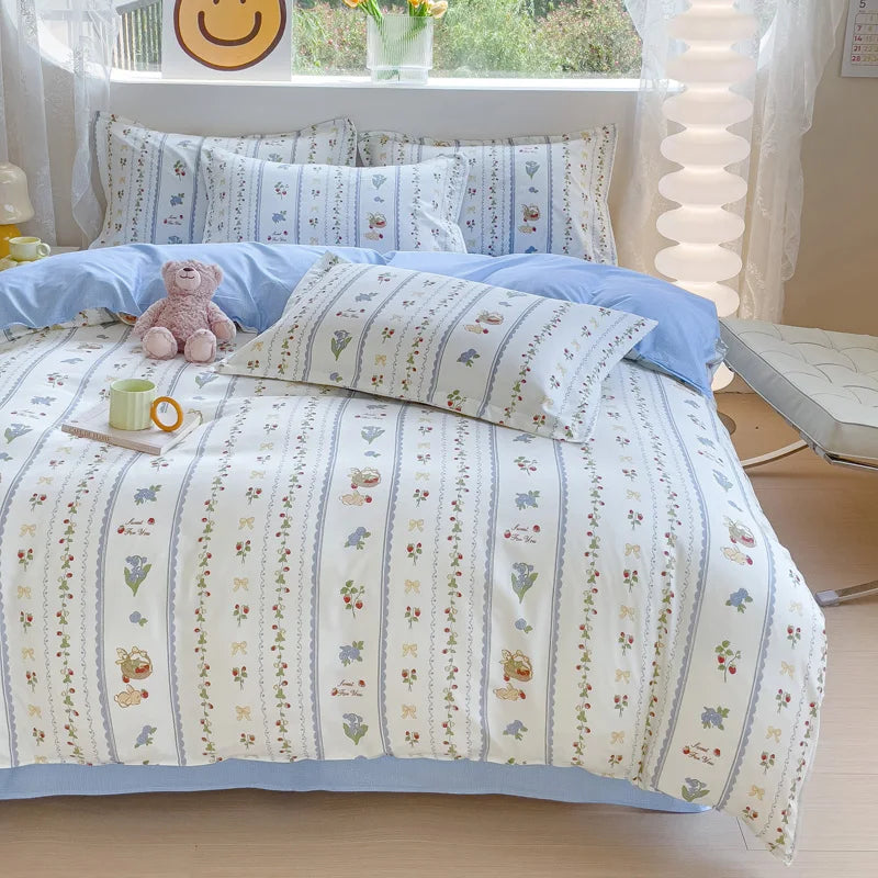 2024 New Wool Wide-brimmed Sanding Bed Duvet set 3pcs/2pcs FULL/Twin/Queen Size Duvet cover+Pillowace Machine Washable