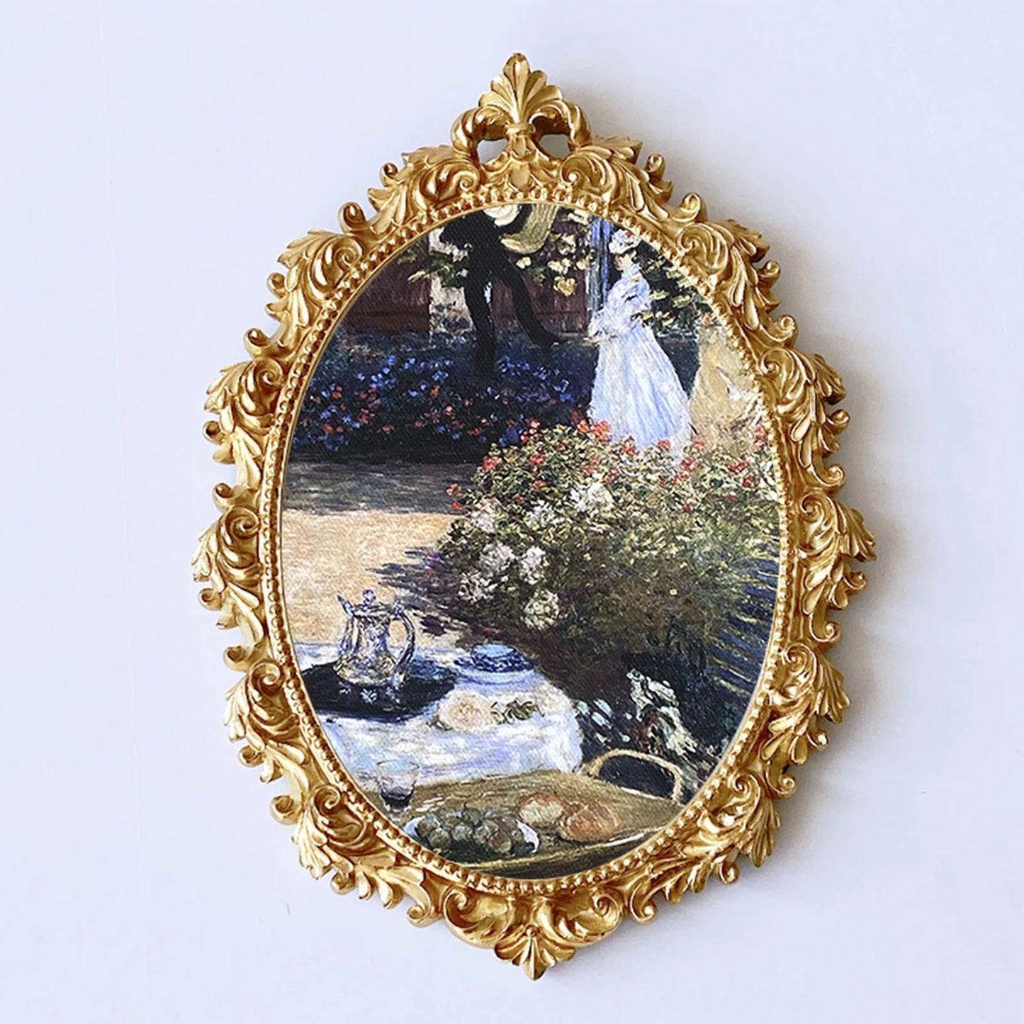 Picture Frame Antique Style Floral Embossed Frame Baroque Photo Frame for Home Office Living Room Hallway Decoration