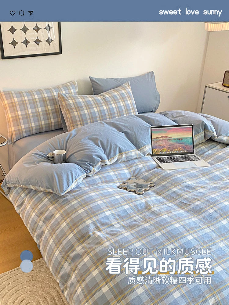 Bedclothes Bed Sheets Duvet Cover Set Bedding Complete 2-seater Bedspreads and Coverlets Double Bed Linen 2 Slept Summer Futon