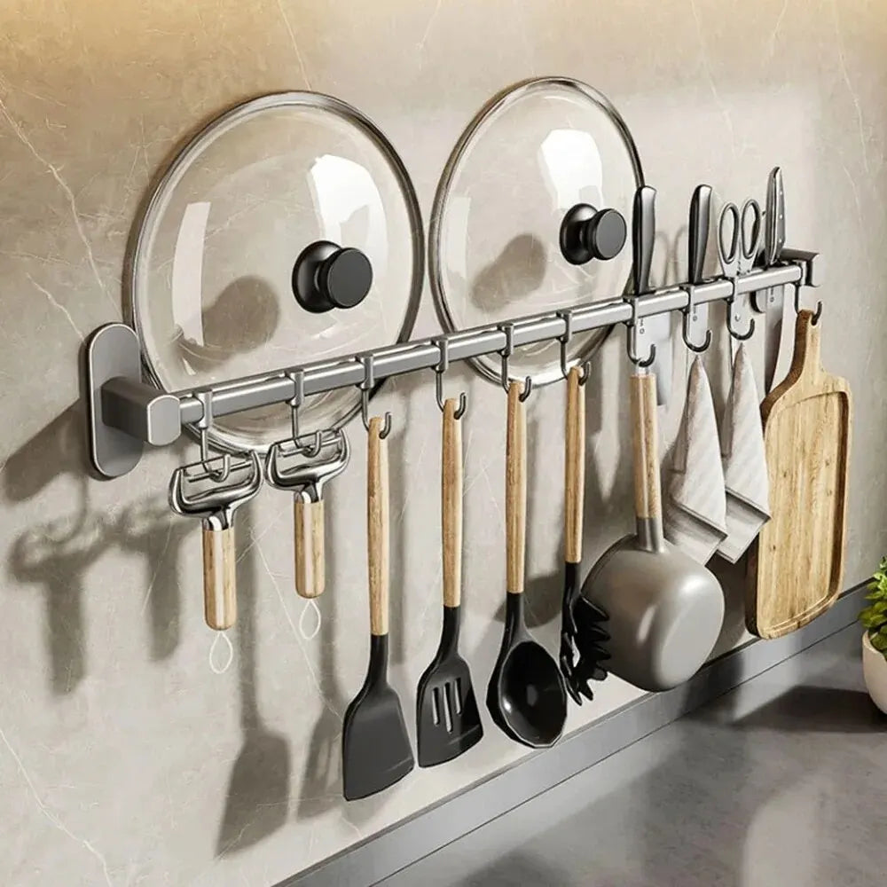 Kitchen Organizer Hooks Wall Hangers Rack for Kitchen Utensils Knife Holder Cutting Board Spoon Lid Storage Accessories