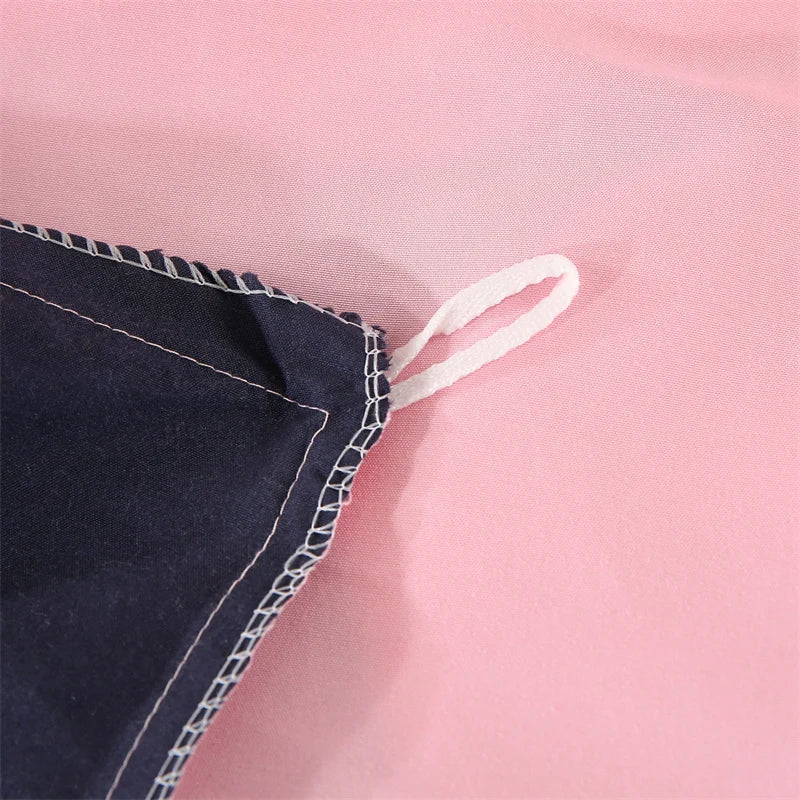 Embroidery Bedding Set High Quality Skin Friendly Quilt Cover Set Solid Color Bed Cover Set Single Double Queen Duvet Cover