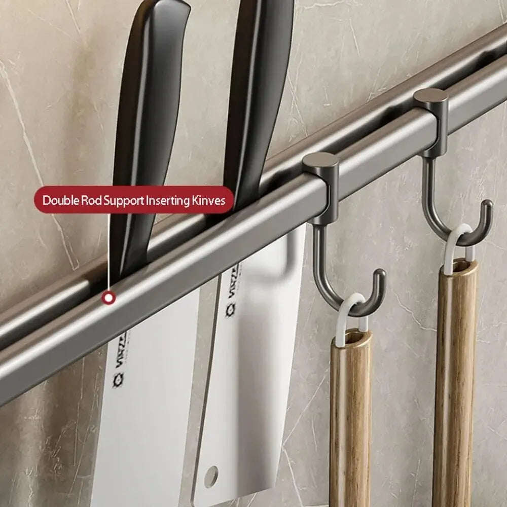 Kitchen Organizer Hooks Wall Hangers Rack for Kitchen Utensils Knife Holder Cutting Board Spoon Lid Storage Accessories