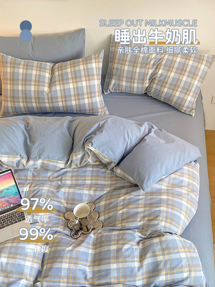 Bedclothes Bed Sheets Duvet Cover Set Bedding Complete 2-seater Bedspreads and Coverlets Double Bed Linen 2 Slept Summer Futon