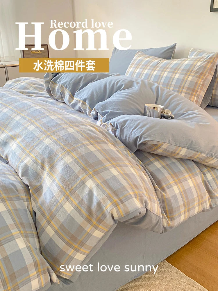 Bedclothes Bed Sheets Duvet Cover Set Bedding Complete 2-seater Bedspreads and Coverlets Double Bed Linen 2 Slept Summer Futon