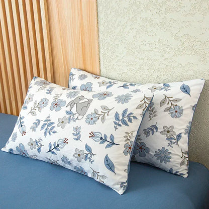 1pc Flower Printed Duvet Cover Washed Cotton housse de couette 이불커버 Single/Queen/King funda nordica cama 90(without pillowcase)